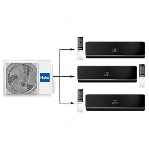 Инверторная мульти сплит-система на 3 комнаты Haier 3U24GS1ERA(N) + AS09NS5ERA-B*3