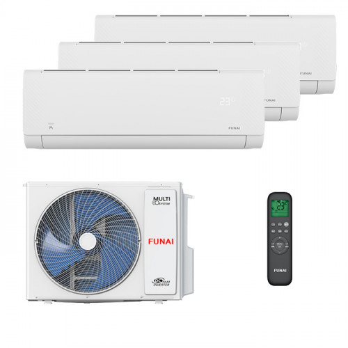 Мульти сплит система на 3 комнаты Funai RAM-I-SG25HP.W03/S x 3 / RAM-I-3OK60HP.01/U