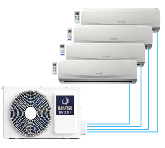 Инверторная мульти сплит-система Dahatsu DHMULT-42/4 + DHMULT - 09*2 + DHMULT - 12*2