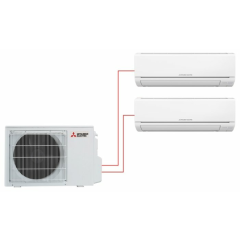 Инверторная мульти сплит-система на 2 комнаты Mitsubishi Electric MSZ-HJ35VA-ER1*2 + MXZ-3HJ50VA-ER1 Инверторная мульти сплит-система на 2 комнаты Mitsubishi Electric MSZ-HJ35VA-ER1*2 + MXZ-3HJ50VA-ER1