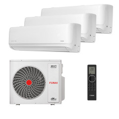 Мульти сплит система на 3 комнаты Funai RAM-I-DA25HP.W01/S x 3 / RAM-I-3KG70HP.01/U-img-1