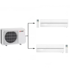 Инверторная мульти сплит-система на 2 комнаты Mitsubishi Electric MXZ-2D33VA + MSZ-LN25VGV*2 Инверторная мульти сплит-система на 2 комнаты Mitsubishi Electric MXZ-2D33VA + MSZ-LN25VGV*2