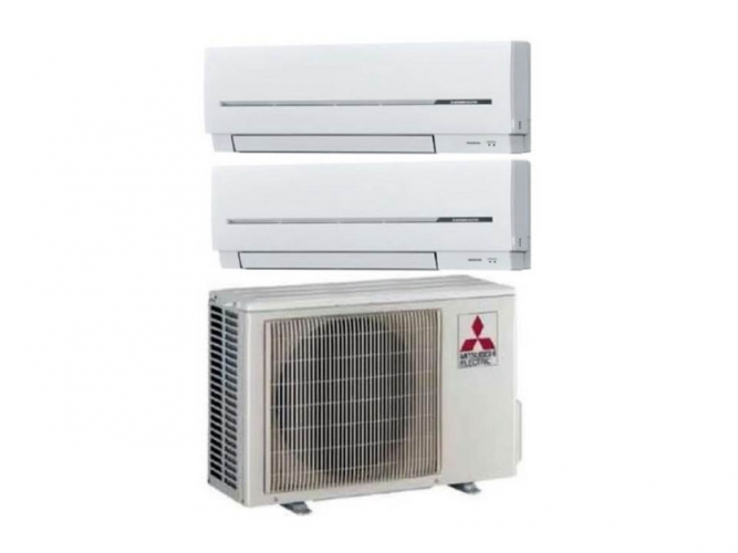 Инверторная мульти сплит-система на 2 комнаты Mitsubishi Electric MXZ-2D53VA + MSZ-SF25VE*2