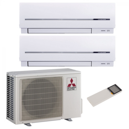 Инверторная мульти сплит-система на 2 комнаты Mitsubishi Electric MXZ-2E53VAHZ + MSZ-SF25VE + MSZ-SF35VE