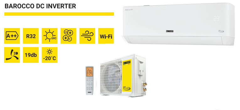 Инверторный кондиционер Zanussi ZACS/I-09 HB/A22/N8