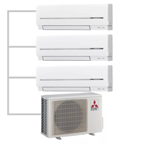 Инверторная мульти сплит-система на 3 комнаты Mitsubishi Electric MXZ-3E68VA + MSZ-SF25VE*3