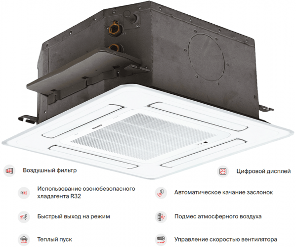 Кассетный внутренний блок мульти сплит-системы Kentatsu KMZA35HZRN1/KPU65-D Кассетный внутренний блок мульти сплит-системы Kentatsu KMZA35HZRN1/KPU65-D
