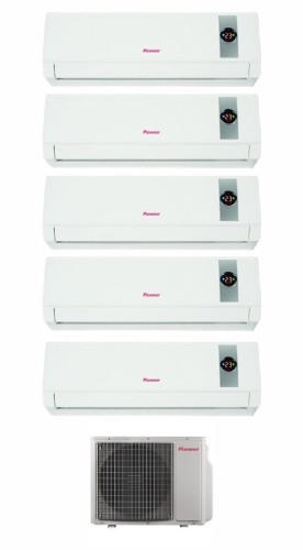 Инверторная мульти сплит-система на 5 комнат на 5 комнат Pioneer 5MSHD42A + KRMS07A*5 Инверторная мульти сплит-система на 5 комнат на 5 комнат Pioneer 5MSHD42A + KRMS07A*5