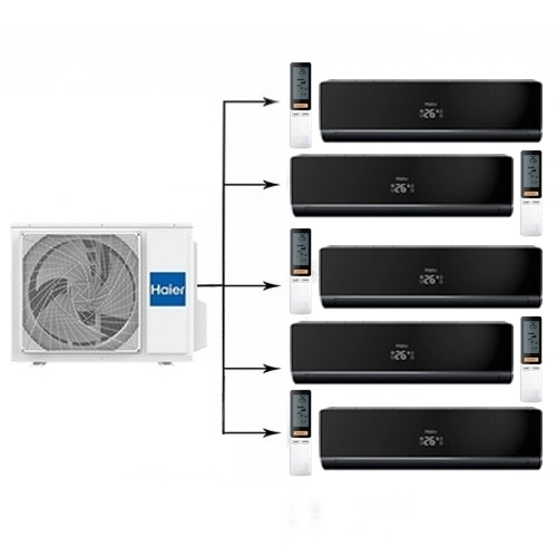 Инверторная мульти сплит-система на 5 комнат на 5 комнат Haier 5U34HS1ERA + AS09NS5ERA-B*5 Инверторная мульти сплит-система на 5 комнат на 5 комнат Haier 5U34HS1ERA + AS09NS5ERA-B*5