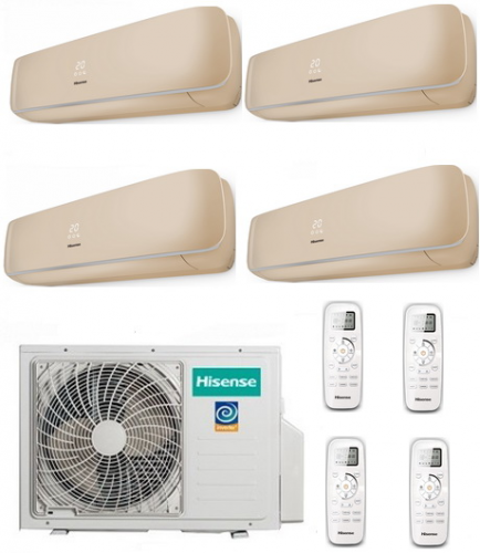 Инверторная мульти сплит-система на 4 комнаты Hisense AMW4-28U4SAC + AMS-09UR4SVETG67 (С)*4 Инверторная мульти сплит-система на 4 комнаты Hisense AMW4-28U4SAC + AMS-09UR4SVETG67 (С)*4