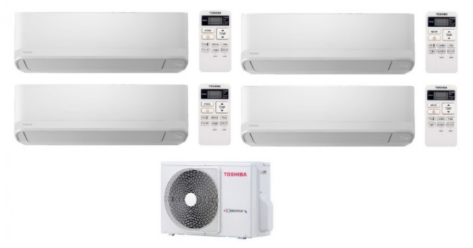 Инверторная мульти сплит-система на 5 комнат на 5 комнат Toshiba RAS-5M34S3AV-E + RAS-B07J2KVG-E*5