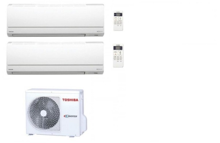 Инверторная мульти сплит-система на 2 комнаты Toshiba RAS-2M18S3AV-E + RAS-10EKV-EE*2 Инверторная мульти сплит-система на 2 комнаты Toshiba RAS-2M18S3AV-E + RAS-10EKV-EE*2