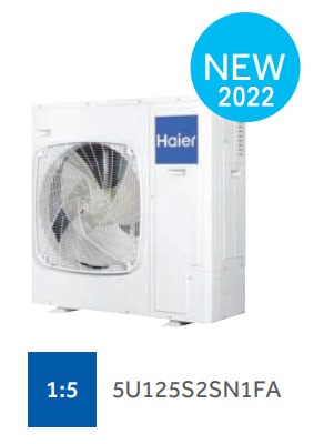 Внешний блок мульти сплит-системы на 5 комнат Haier Free match 5U125S2SN1FA