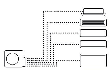 Внешний блок мульти сплит-системы на 5 комнат Haier Free match 5U125S2SN1FA