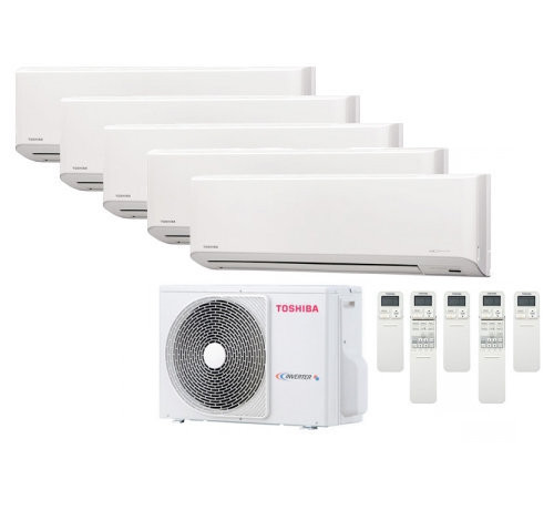 Инверторная мульти сплит-система на 5 комнат на 5 комнат Toshiba RAS-5M34S3AV-E + RAS-B10J2KVG-E*5