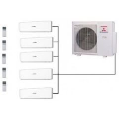 Инверторная мульти сплит-система на 5 комнат на 5 комнат Mitsubishi Heavy SCM100ZМ-S + SRK25ZS-S*5 Инверторная мульти сплит-система на 5 комнат на 5 комнат Mitsubishi Heavy SCM100ZМ-S + SRK25ZS-S*5