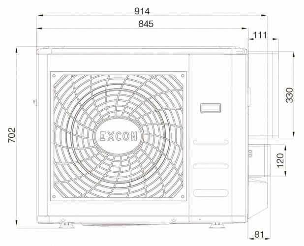 Кассетный кондиционер Excon CR-01-0712 Кассетный кондиционер Excon CR-01-0712
