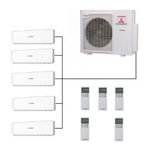 Инверторная мульти сплит-система на 5 комнат на 5 комнат Mitsubishi Heavy SCM125ZM Инверторная мульти сплит-система на 5 комнат на 5 комнат Mitsubishi Heavy SCM125ZM