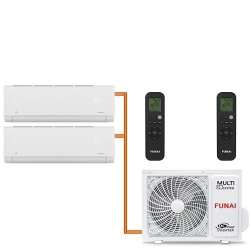 Мульти сплит система на 2 комнаты Funai RAM-I-SG25HP.W02/RAM-I-SG30HP.W02/RAM-I-2OK55HP.01