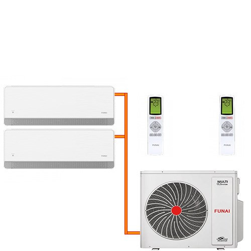 Мульти сплит система на 2 комнаты Funai RAM-I-KMS25HP.W01/S / RAM-I-2OK40HP.01