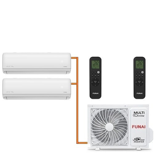 Мульти сплит система на 2 комнаты Funai RAM-I-DA25HP.W01 / RAM-I-2KG40HP.01 Мульти сплит система на 2 комнаты Funai RAM-I-DA25HP.W01 / RAM-I-2KG40HP.01