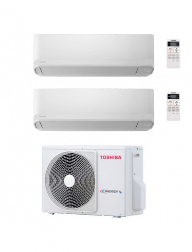 Инверторная мульти сплит-система на 2 комнаты Toshiba RAS-2M18S3AV-E + RAS-B10J2KVG-E*2