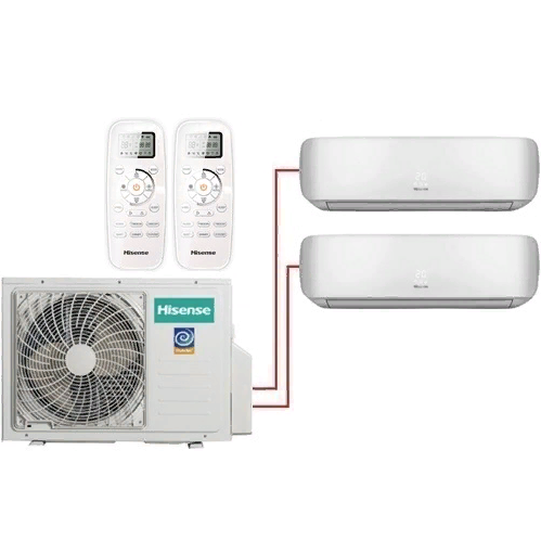 Инверторная мульти сплит-система на 2 комнаты Hisense AMW2-18U4SXE + AMS-09UR4SVEDB65*2