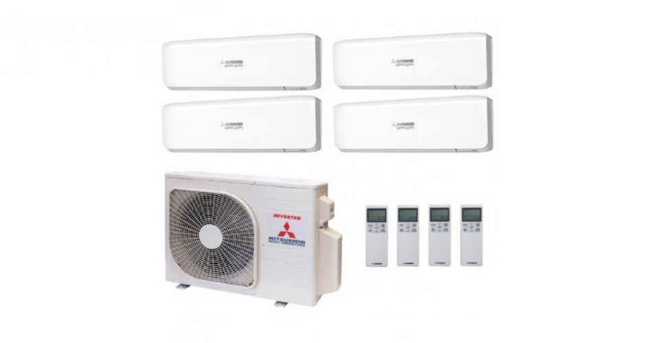 Инверторная мульти сплит-система на 4 комнаты Mitsubishi Heavy SCM71ZМ-S1 + SRK25ZS-W*4