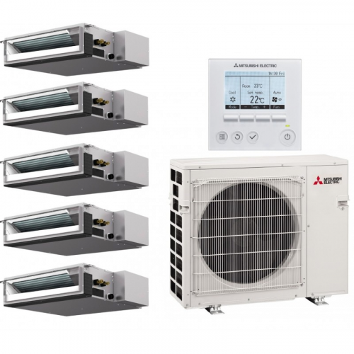 Инверторная мульти сплит-система на 5 комнат на 5 комнат Mitsubishi Electric MXZ-5E102VA + SEZ-M25DA*5 + PAR-40MAA*5