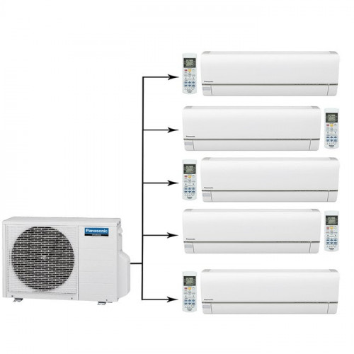 Мульти сплит-система на 5 комнат Panasonic Free Multi CU-5E34PBD/CS-E9RKDW*5шт Мульти сплит-система на 5 комнат Panasonic Free Multi CU-5E34PBD/CS-E9RKDW*5шт
