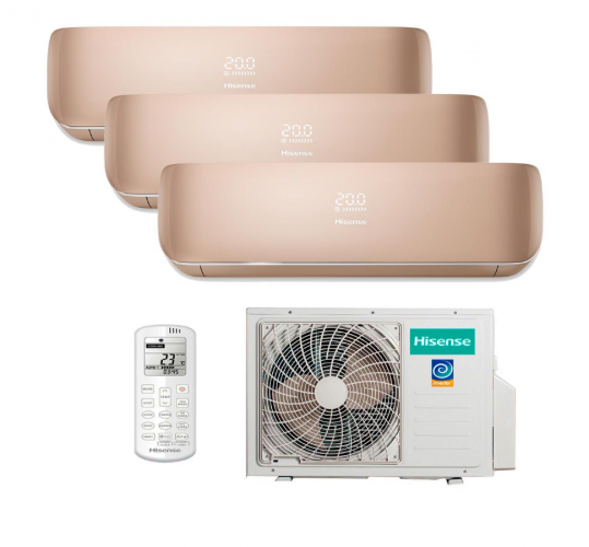 Инверторная мульти сплит-система на 3 комнаты Hisense AMW3-24U4SZD + AMS-09UR4SVETG67 (С)*3