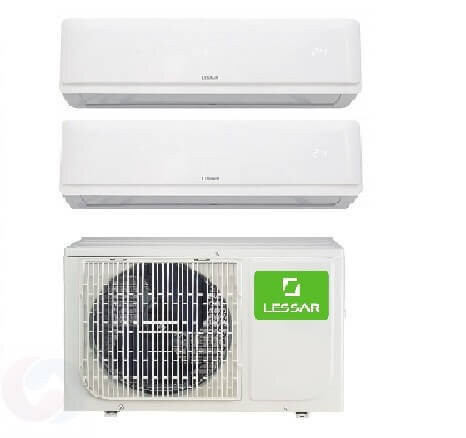 Инверторная мульти сплит-система на 2 комнаты Lessar LU-2HE14FOA2 + LS-MHE09KOA2A*2