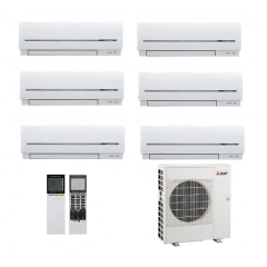 Инверторная мульти сплит-система на 6 комнат Mitsubishi Electric MXZ-6D122 VA + MSZ-SF20VA*6 Инверторная мульти сплит-система на 6 комнат Mitsubishi Electric MXZ-6D122 VA + MSZ-SF20VA*6