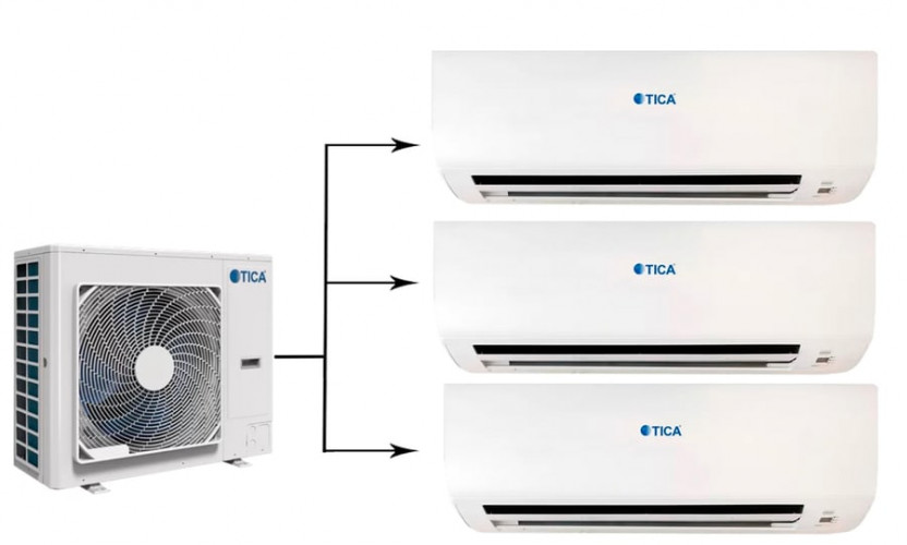 Мульти сплит-система на 3 комнаты TICA TIMS112CSREC/TMVW040ACB*3шт