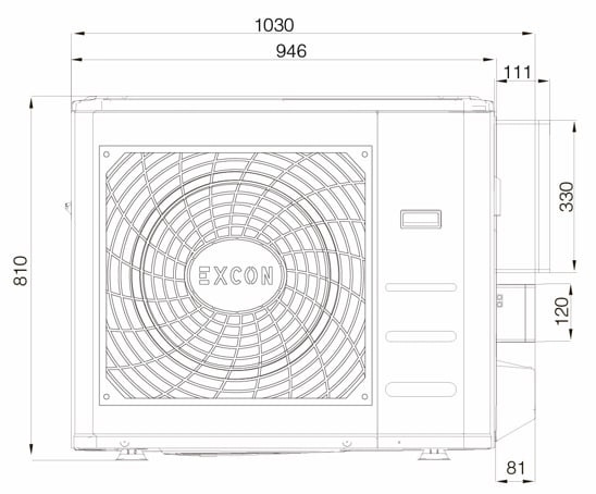 Кассетный кондиционер Excon CR-01-1022 Кассетный кондиционер Excon CR-01-1022