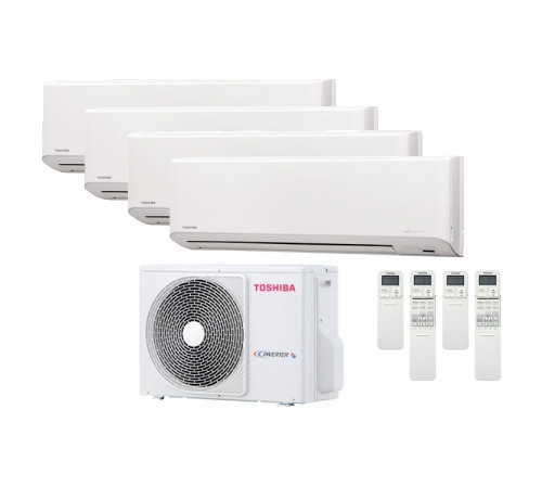 Инверторная мульти сплит-система на 4 комнаты Toshiba RAS- 4M27U2AVG-E + RAS-B10J2KVG-E*4