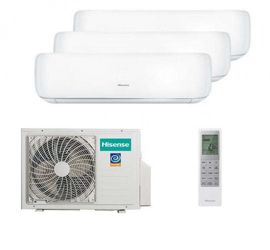 Мульти сплит система на 3 комнаты Hisense AMS-09UW4RVETG00 x 3 / AMW3-24U4RJC