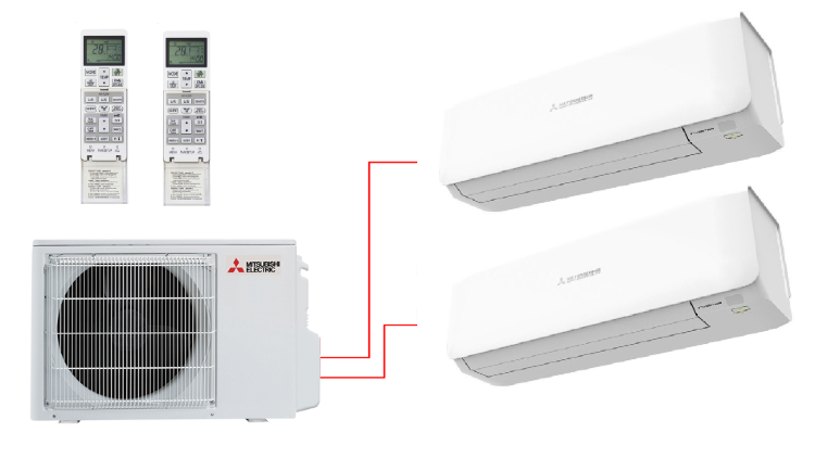 Инверторная мульти сплит-система на 2 комнаты Mitsubishi Heavy SCM40ZS
