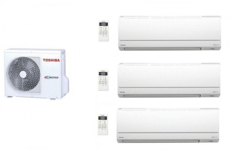 Инверторная мульти сплит-система на 3 комнаты Toshiba RAS-3M26S3AV-E + RAS-10EKV-EE*3