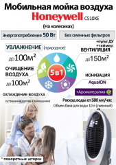 Мобильный кондиционер без воздуховода Honeywell CS10XE с ионизацией Мобильный кондиционер без воздуховода Honeywell CS10XE с ионизацией