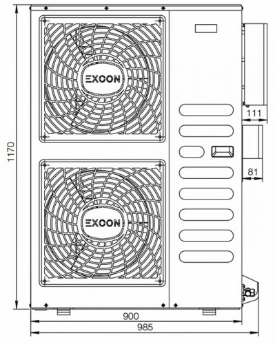 Кассетный кондиционер Excon CR-01-1622