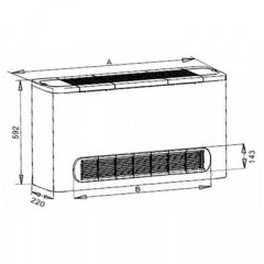 Напольно-потолочный фанкойл до 3.5 кВт General Climate GCX-W-03F Напольно-потолочный фанкойл до 3.5 кВт General Climate GCX-W-03F