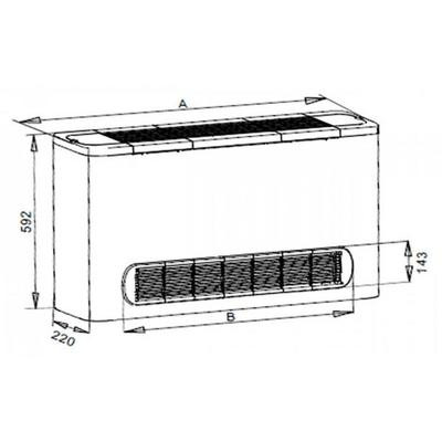 Напольно-потолочный фанкойл до 8 кВт General Climate GCX-W-07F Напольно-потолочный фанкойл до 8 кВт General Climate GCX-W-07F