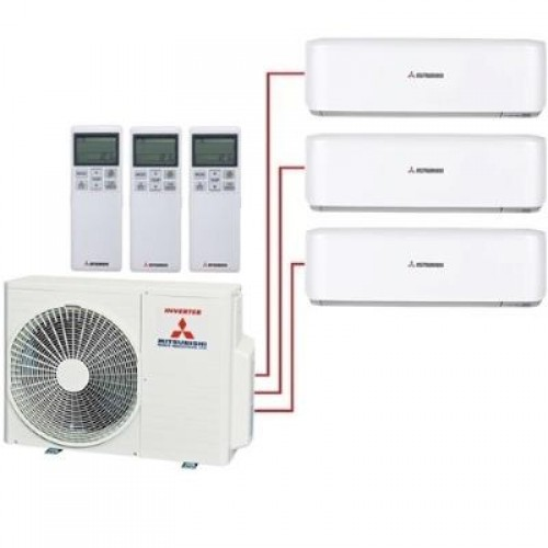 Инверторная мульти сплит-система на 3 комнаты Mitsubishi Heavy SCM50ZS-S1 + SRK25ZS-S*3