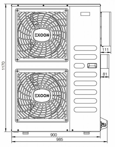 Напольно-потолочный кондиционер Excon CR-01-1622 Напольно-потолочный кондиционер Excon CR-01-1622