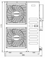 Напольно-потолочный кондиционер Excon CR-01-1622 Напольно-потолочный кондиционер Excon CR-01-1622