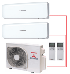 Мульти сплит-система на 2 комнаты Mitsubishi Heavy Free Match SCM40ZS-W/SKM20ZSP-W*2шт Мульти сплит-система на 2 комнаты Mitsubishi Heavy Free Match SCM40ZS-W/SKM20ZSP-W*2шт