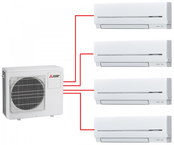 Инверторная мульти сплит-система на 4 комнаты Mitsubishi MXZ-4E83VAHZ + MSZ-LN25VGB*4 Инверторная мульти сплит-система на 4 комнаты Mitsubishi MXZ-4E83VAHZ + MSZ-LN25VGB*4