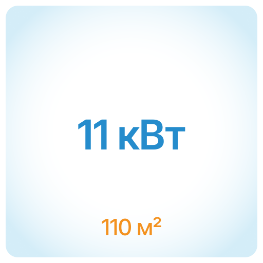 110 м² - 11 кВт 110 м² - 11 кВт