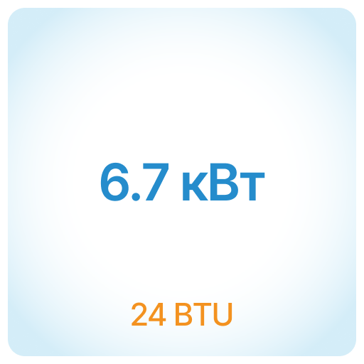 6,7 кВт - 24 BTU 6,7 кВт - 24 BTU
